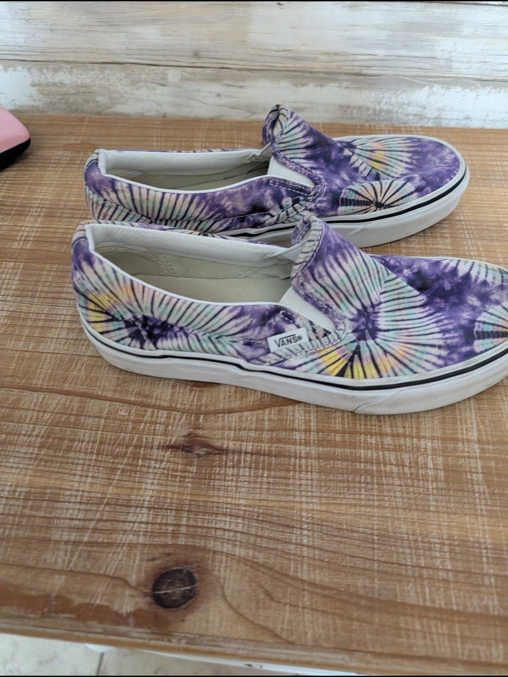 Vans Slip-On Tie-Dye Canvas Sneakers - Purple Multi - Picture 4 of 5